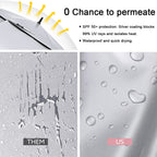 G4Free 68 Inch Uv Protection Golf Umbrella Auto Open Extra Large Windproof Sun And Rain Umbrellas Double Canopy (Silver/Pink)