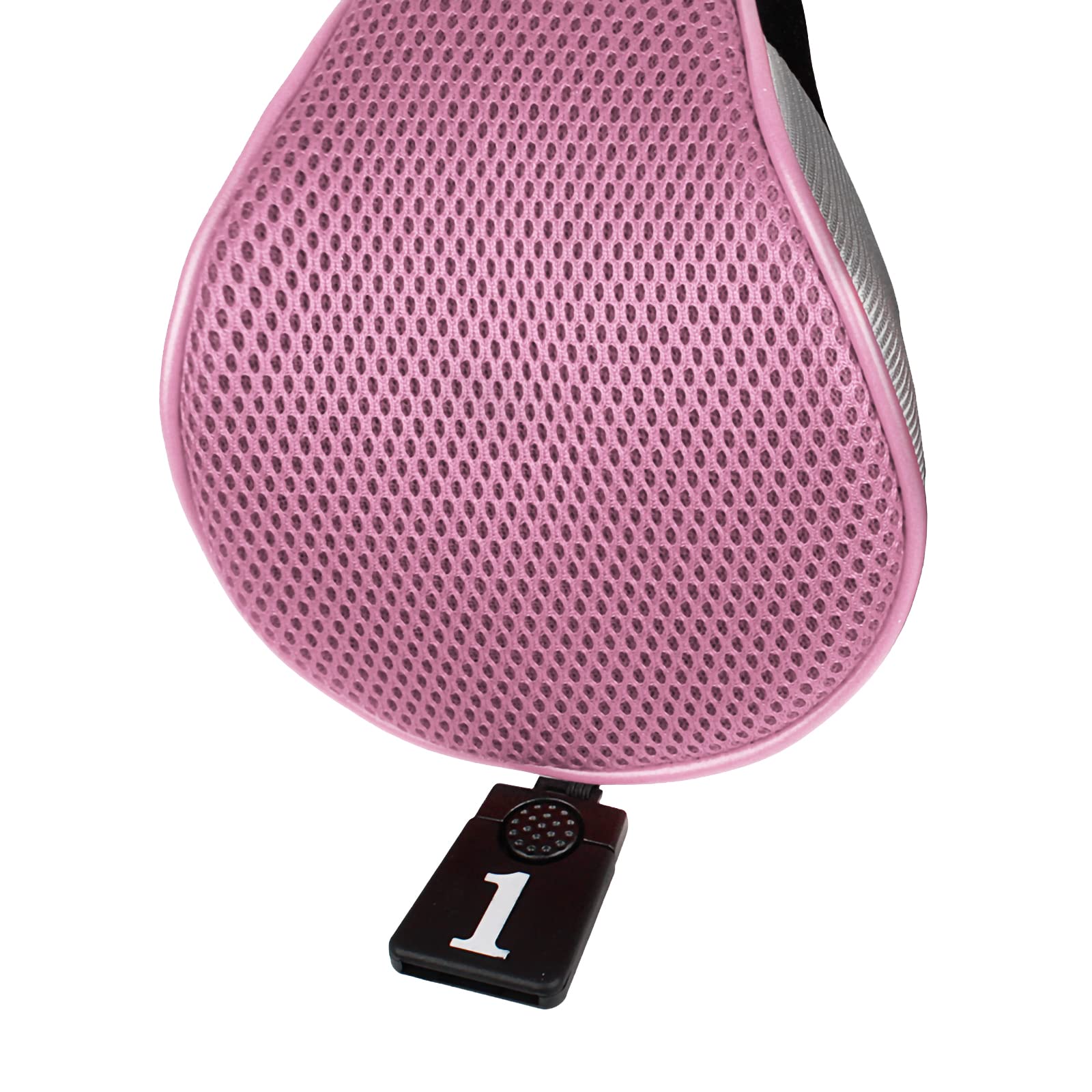 Andux 4Pcs/Set Golf 460Cc Driver Wood Club Head Covers Long Neck With Interchangeable No. Tags Pink