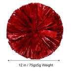 Pack Of 4 Cheerleading Pom Poms 12 Inch 80G Foil Plastic Metallic Cheerleader Pom Poms For Cheer Sport Kids Adults Team Spirit C