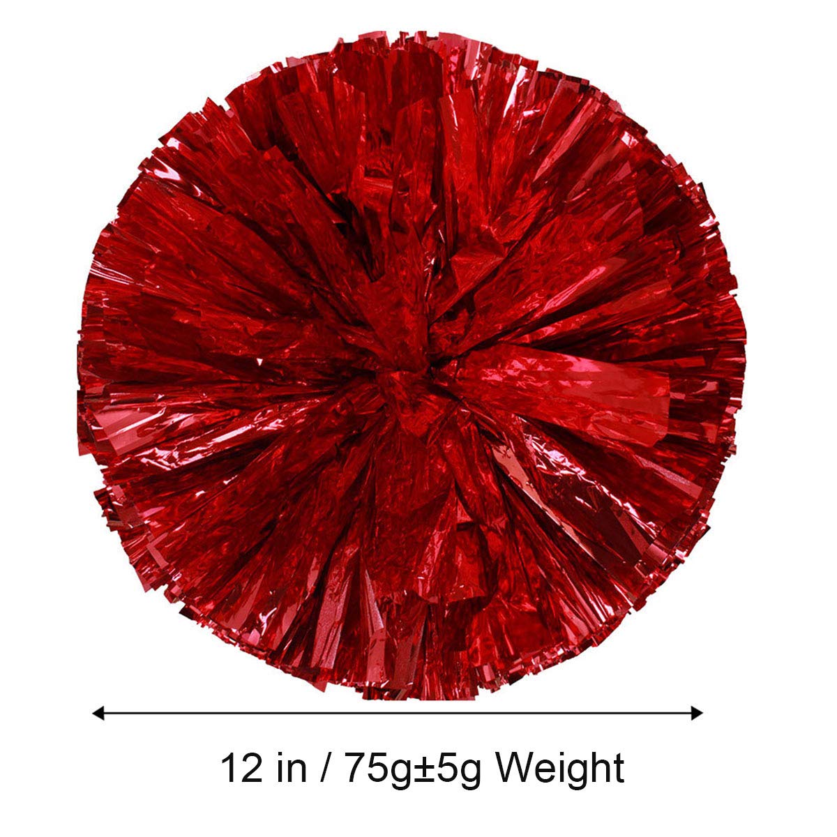 Pack Of 4 Cheerleading Pom Poms 12 Inch 80G Foil Plastic Metallic Cheerleader Pom Poms For Cheer Sport Kids Adults Team Spirit C