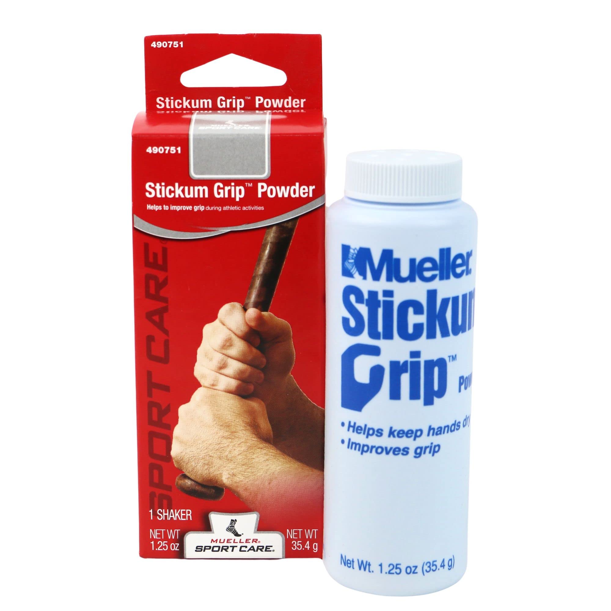 Mueller Stickum Grip Powder 1.25 Oz Shaker - Fast & Easy Application! #490751