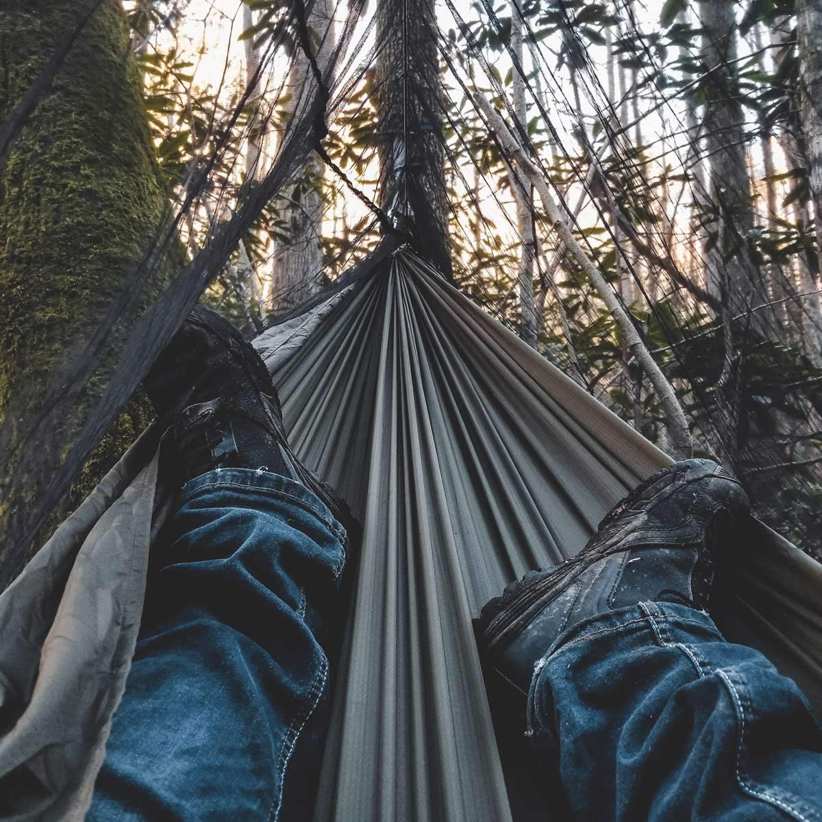 Onewind 12Ft Camping Hammock With Mosquito Net, Ridgeline Double Hammock Portable Lightweight Large Hammock Ripstop Nylon Durabl
