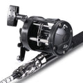 Sougayilang Conventional Reel And Fiberglass Fishing Rod Combo, Medium Heavy For Catfish Angling