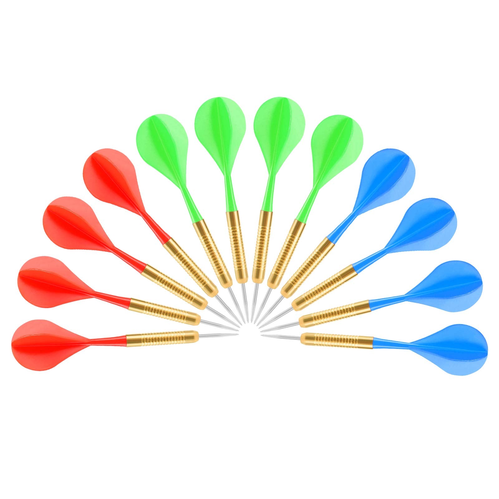 Accmor 12 Pcs Steel Tip Darts, Bar Dart, Darts Metal Tip Set, Metal Darts For Dartboard