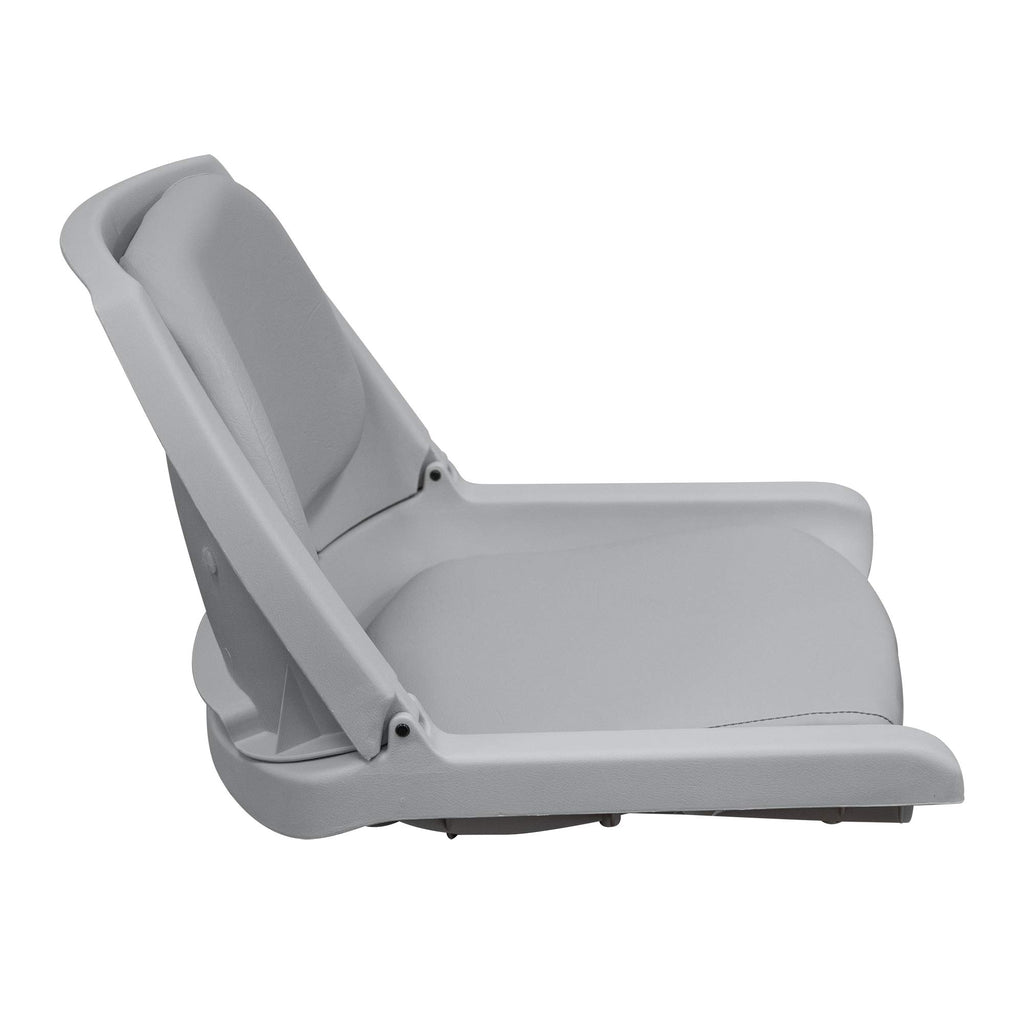 Wise 8Wd139Ls-717 Molded Fishing Boat Seat With Marine Grade Cushion Pads, Grey Shell, Grey Cushion