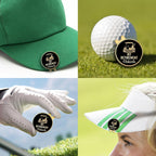 Geygie My Retirement Vehicle Black Gold Golf Ball Marker With Magnetic Hat Clip, Funny Golf Gifts And Accessories For Men Women