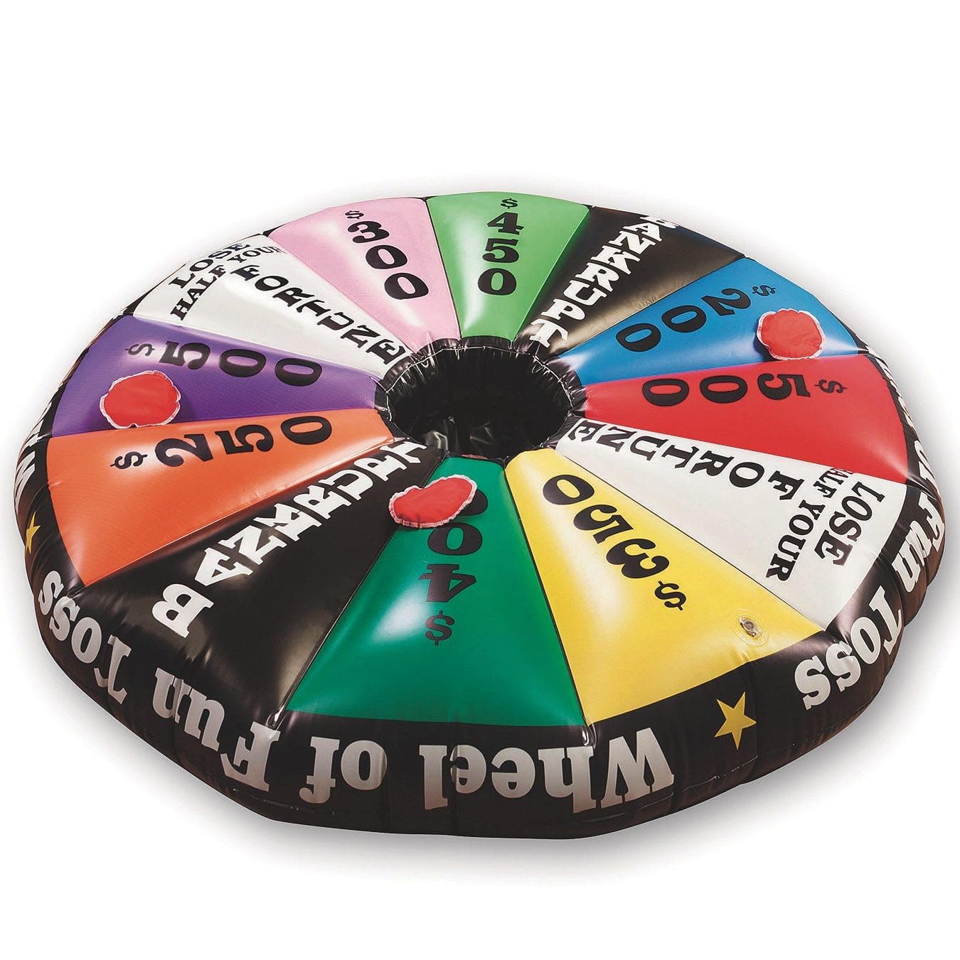 S&S Worldwide Wheel of Fun Inflatable Toss Game. Game Show Style Fun in a Jumbo Toss Game! Includes 50 Inflatable Target, 6 Bean