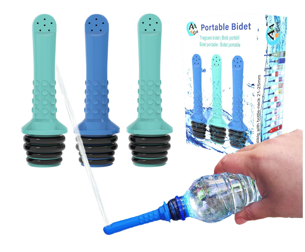 Avabay 3Pcs Portable Travel Bidet I Easy-To-Use Portable Bidet I Compatible With Most Bottles I Peri Bottle For Postpartum Care 