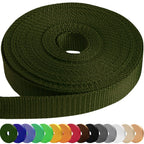 Teceum 1 Inch Webbing - Khaki - 50 Yards - 1    Webbing For Climbing Outdoors Indoors Crafting