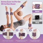 BECOJADDE Ankle Weights Set of 2 (2 lb Each) Adjustable Wrist Weights for Women Men Wearable Arm Leg Weight for Pilates, Running