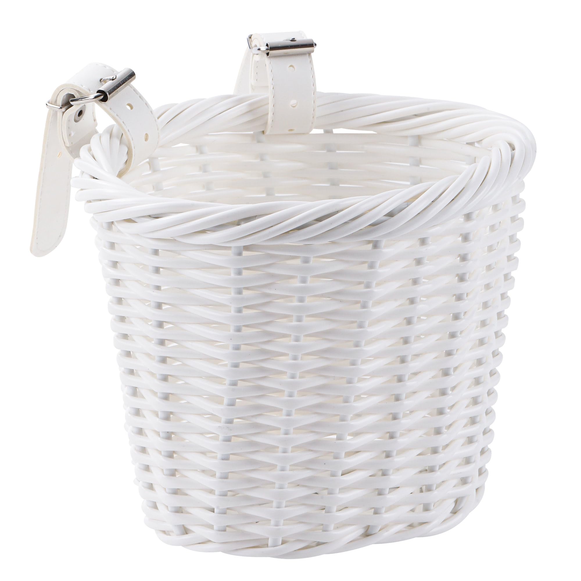 Kids Bike Basket Wicker Woven Front Bicycle Basket for Boys Girls Mini Handlebar Basket for Kids Bike or Scooter