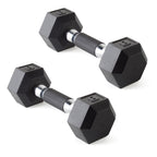 Cap Barbell Coated Dumbbell Weights With Padded Grip, Pair, 8 Lbs