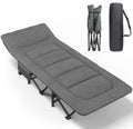 Atorpok Camping Cot For Adults With Cushion And Pillow, Portable Folding Bed For Sleeping, Lightweight Tent Cot With Carry Bag F