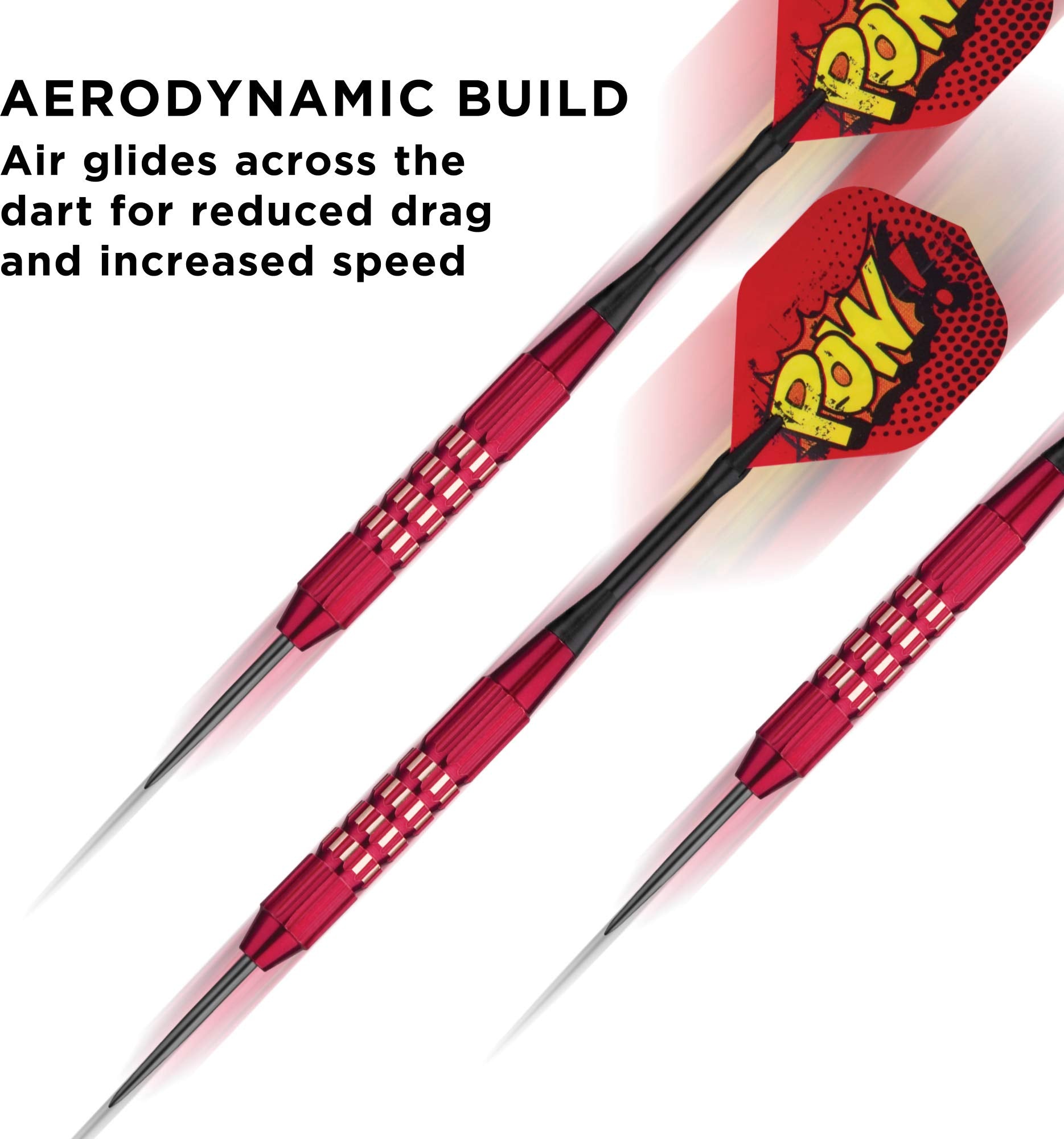Viper Comix Steel Tip Darts: Pow (Red), 22 Grams