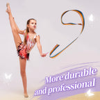 Pamase Dance Ribbons - 16 Packs Ribbon Wands With Non-Slip Handle For Kids, 6.6Ft Rhythmic Gymnastics Dancing Rainbow Twirler St
