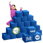 Isellfoam Foam Pit Cubes/Blocks 500 Pcs. (Blue) 4''X4''X4'' Flame Retardant Foam Blocks For Gymnastics, Freerunning And Parkour