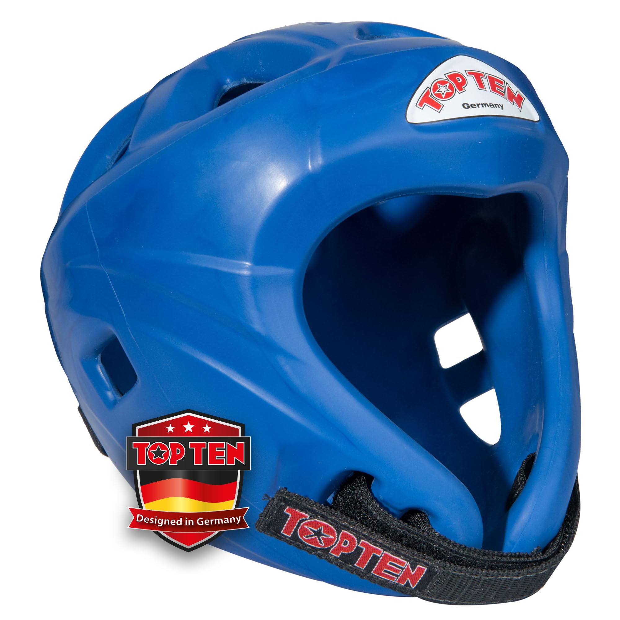 TOP TEN Avantgarde Head Guard (Wako Approved) without Chin and Cheekbone Protection - Blue, Size M