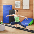 We Sell Mats 9 Ft Folding Foam Balance Beam Bar, Portable Gymnastics Equipment For Gymnast, Children Or Cheerleaders, Black