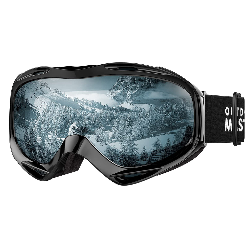 Outdoormaster Ski Goggles Otg - Over Glasses Ski/Snowboard Goggles For Men, Women & Youth - 100% Uv Protection (Blackframe Bluel