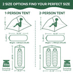 2-Person Lightweight Backpacking Tent - Waterproof Tent For Two Person, Ultralight Camping Tent For Outdoor, Easy Setup For Spor