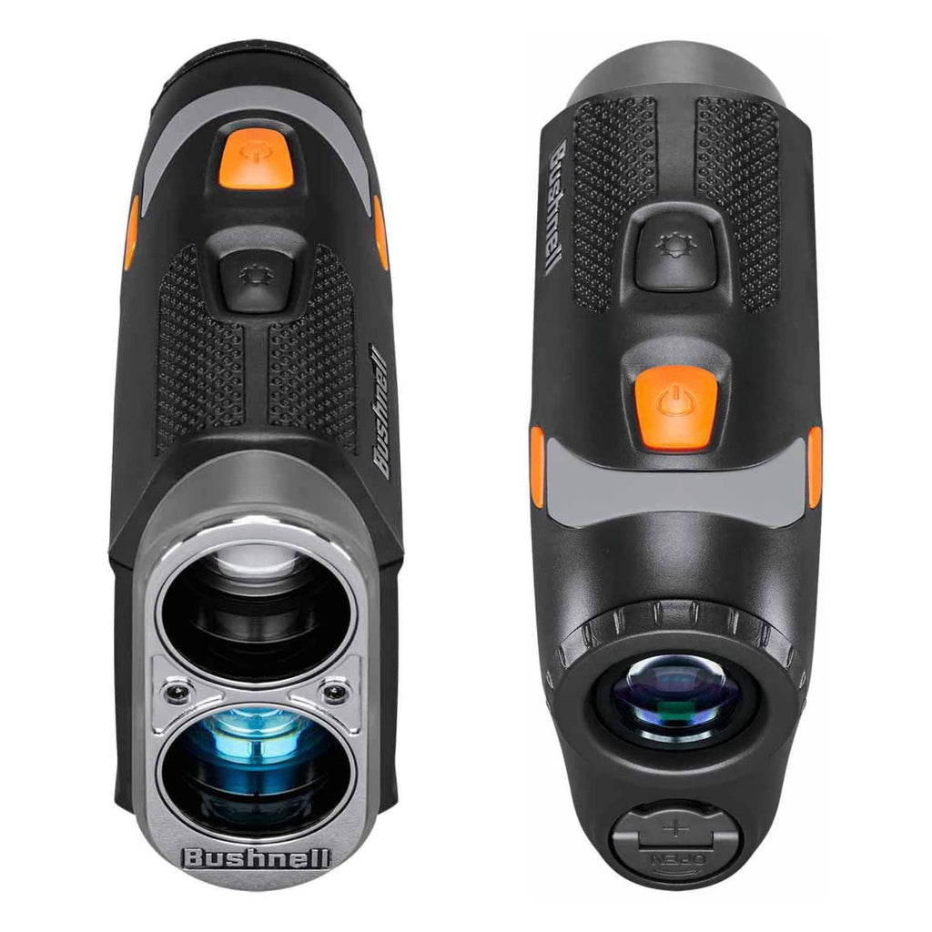 Bushnell Tour V6 Patriot Pack Laser Golf Rangefinder With Carrying Case, Wearable4U Lens Cloth, And 2X Cr2 Batteries Bundle