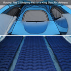 Night Cat Pop Up Tent 2-3 Persons Instant Set Up Tent with Footprint Tarp & Porch, Automatic Double Layer Waterproof Camping Ten