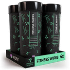Wipex Natural Wipes For Fitness In Lemongrass & Eucalyptus, Gyms, Yoga, Peloton Cycles, Treadmills And Home, 75 Wipes Per Canist