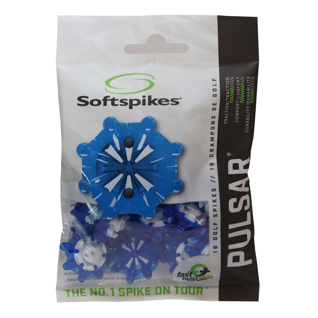 Softspikes Golf Spikes Fast Twist 30 Softspikes Pulsar Golf Cleats, Blue, Clamshell Us