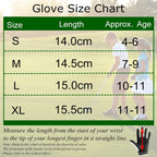 Finger Ten Junior Kids Dura Feel White Blue Red Yellow Golf Gloves Extra Value 2 Pack (Large White, Left)