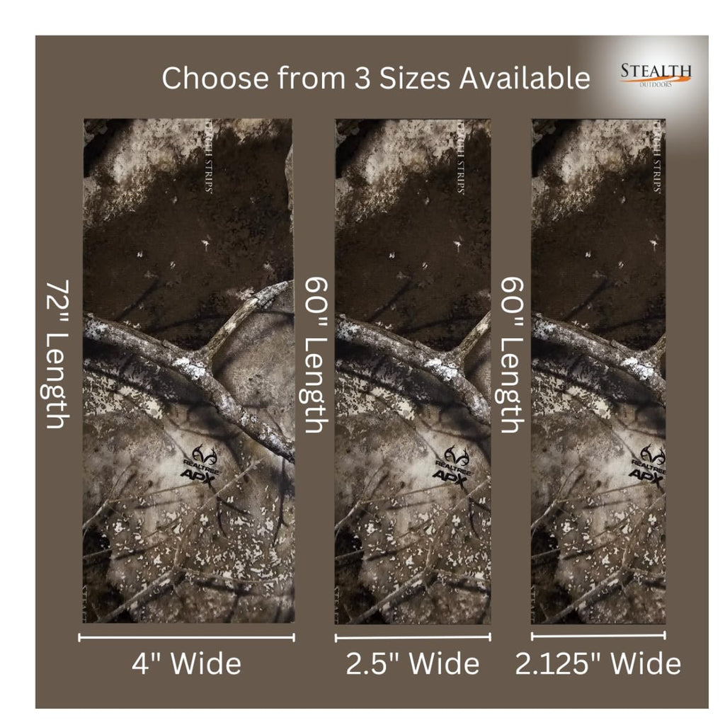 Stealth Strips Realtree Apx Camo Silencing Tape| Self Adhesive Silencing Fabric | Great For Quieting All Of Your Metal Hunting G