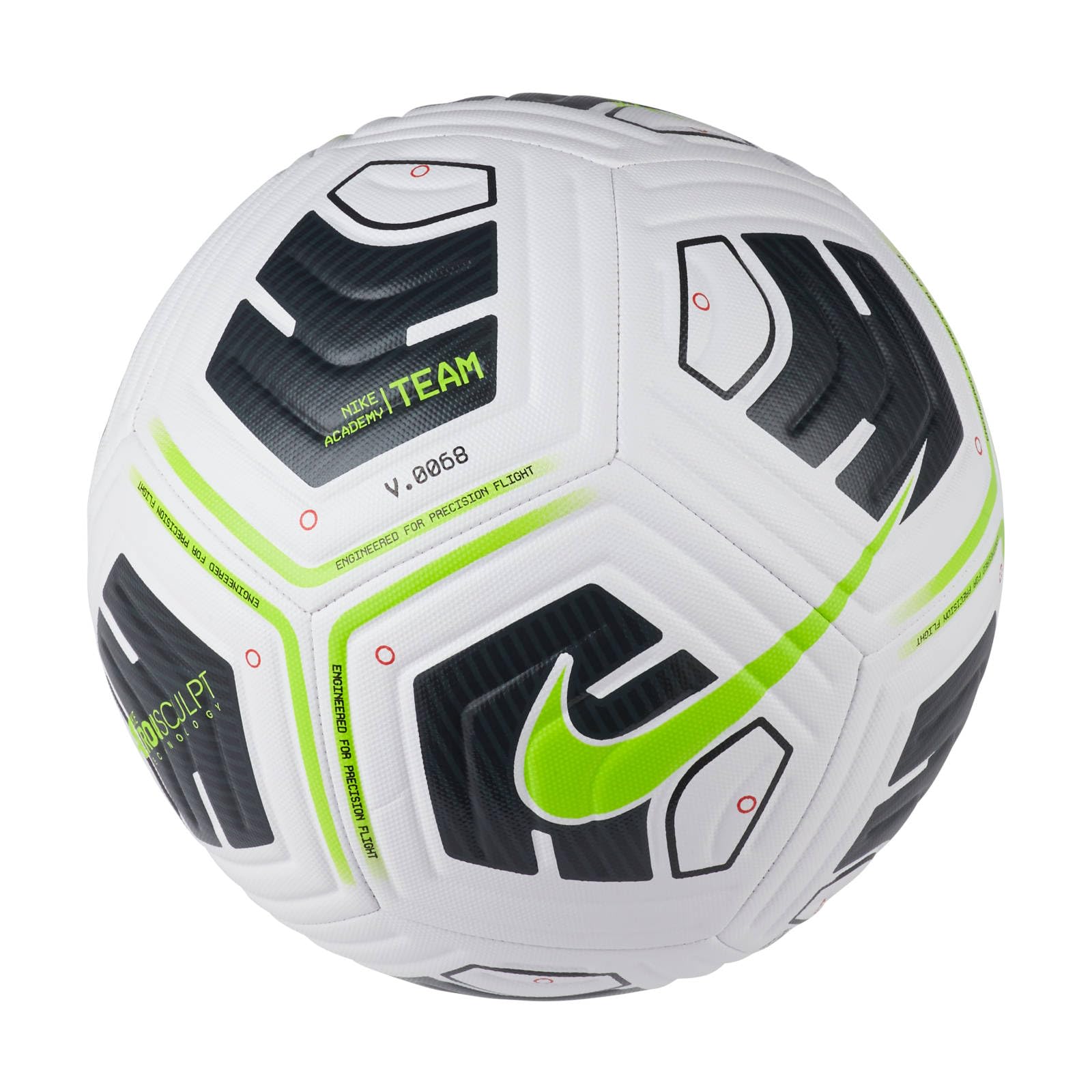 Nike Unisexs NK Academy - Team Recreational Soccer Ball, White/Black/(Volt), 3