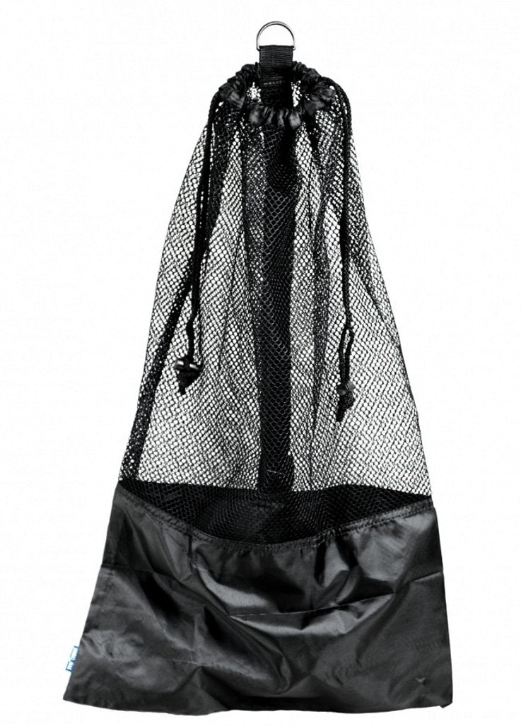 Black Snorkel Bag! Mesh Draw String W/Shoulder Strap