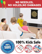 Ranslen Magnetic Dart Board For Kids And Adults, Double Sided Board Games With 15Pcs Magnetic Darts, Boy Gifts Dartboard Toys Gi