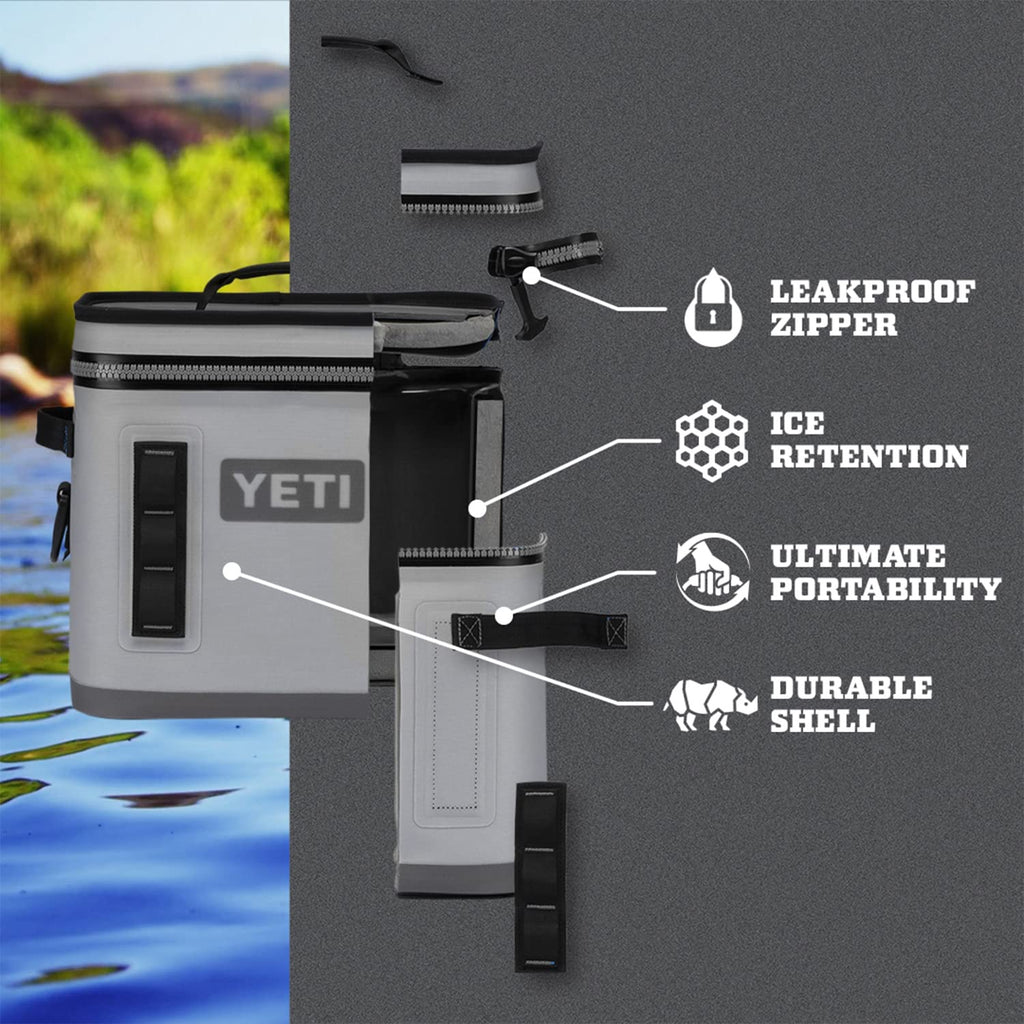 YETI Hopper Flip 8 Portable Cooler, Field Tan/Blaze Orange