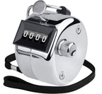 Ktrio Metal Handheld Tally Counter, 4-Digit Number Clicker Counter, Hand Mechanical Pitch Counters For Coaching, Knitting, Peopl