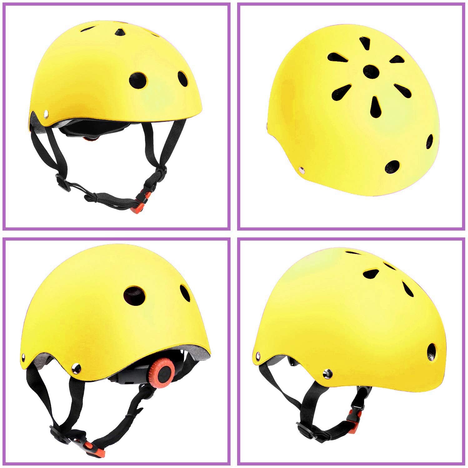 Kids Bike Helmet Set, Toddler Helmet for Ages 3-15 Boys Girls with Sports Protective Gear Set Knee Elbow Wrist Pads for Skateboa