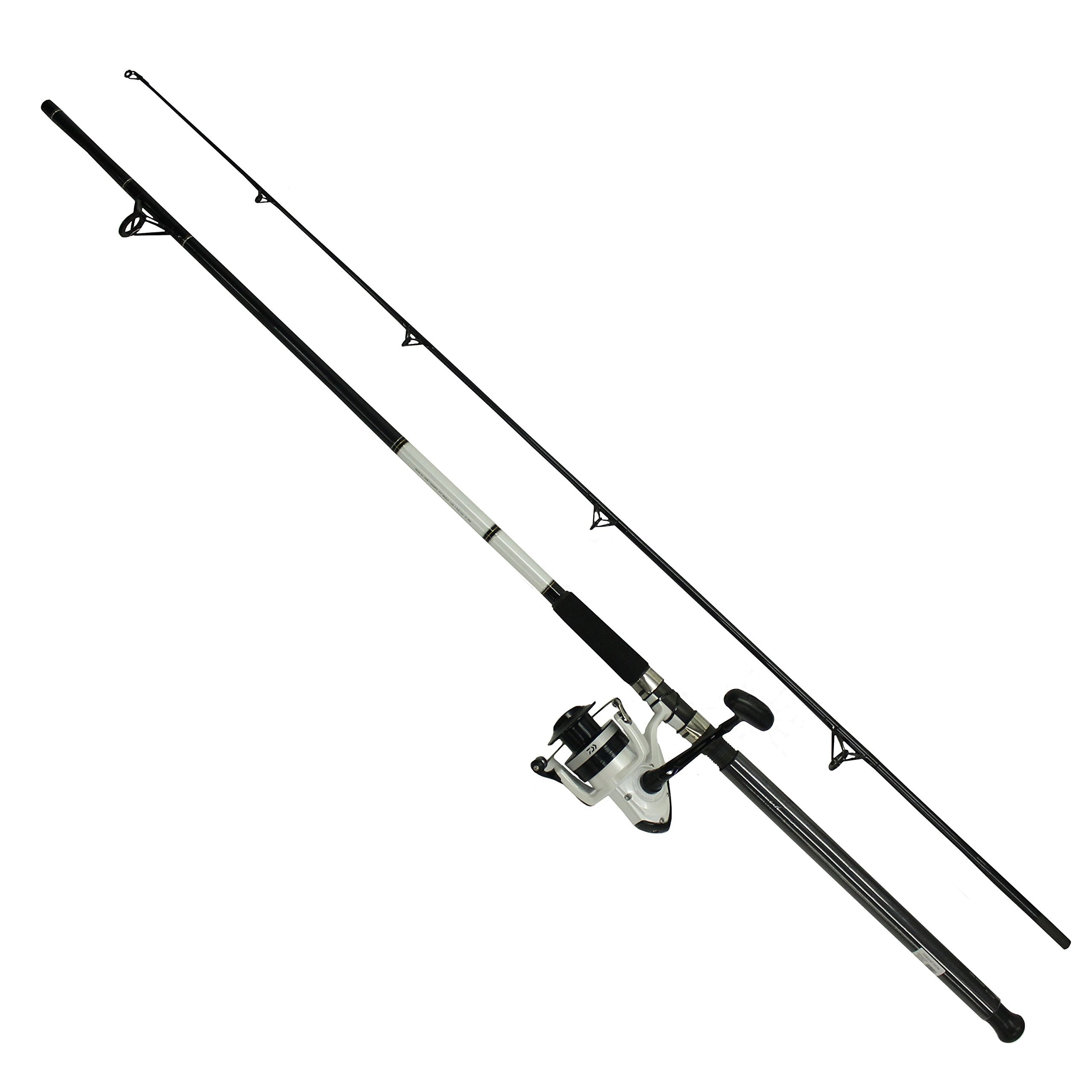 Daiwa Dwb50-B/F1002M D-Wave Saltwater Spinning Combo, 1 Bearing, 10' Length, 2Piece Rod, Medium Power, Fiberglass Blank Material