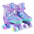RunRRIn Adjustable Kids Roller Skates for Girls Boys with Light Up Wheels -Skates for Kids Ages 6-12, Toddler 3-5, Youth and Wom