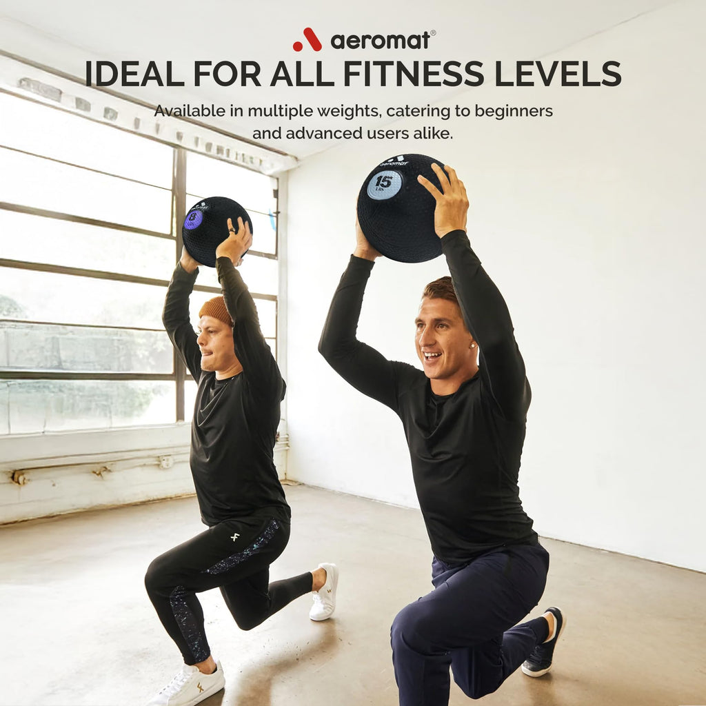 Aeromat Extreme Elite 4 Lb Medicine Balls For Exercise - 9'' Diameter Workout Ball, Weighted Balls For Exercise, Weight Ball, Wa