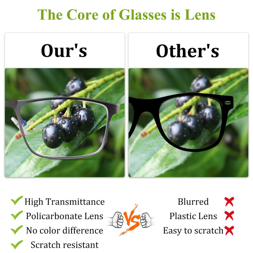 Lcbestbro 3 Pack Business Blue Light Blocking Reading Glasses For Men, 25 Metal Readers