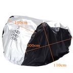 Maveek Bicycle Cover For 3 Bikes Waterproof Outdoor Storage Cycle Protection Uv Rain Snow Proof Tarp Tent Shed For Bikes All Wea