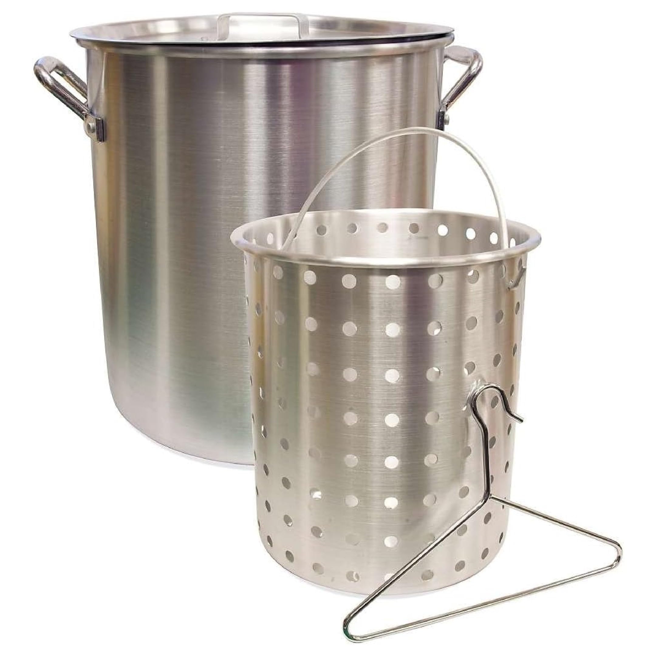 Camp Chef Aluminum Pot & Basket - Includes Lid, Basket & Removal Hook - Perfect For Boiling, Simmering & Steaming - Easy-To-Clea
