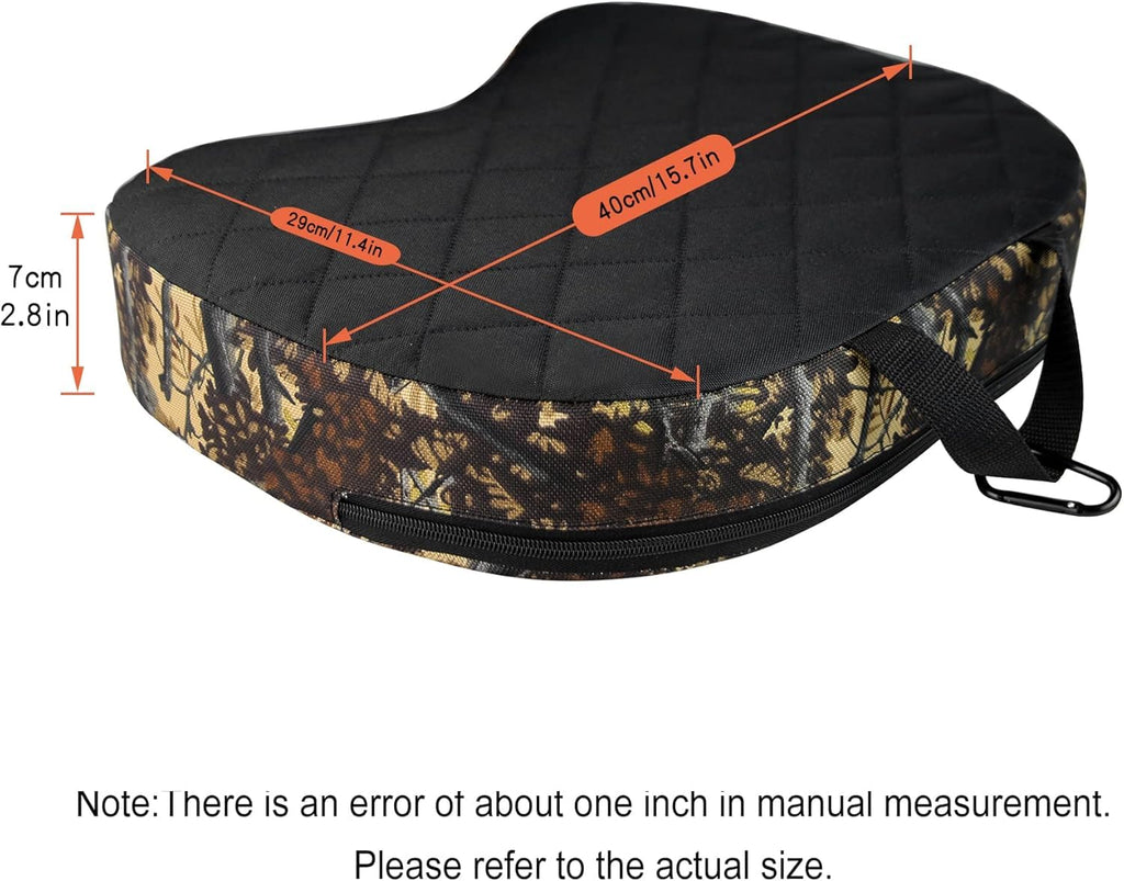 Urmona Portable Hunting Seat Cushion, 11.4 X 15.7 X 2.8In Thickening Lightweight Outdoor Cushion, Waterproof Sponge Dirty Proof