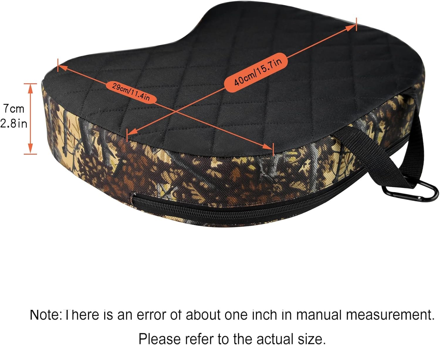 Urmona Portable Hunting Seat Cushion, 11.4 X 15.7 X 2.8In Thickening Lightweight Outdoor Cushion, Waterproof Sponge Dirty Proof