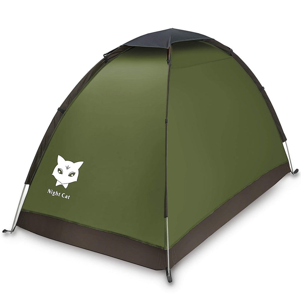 Night Cat Backpacking Tent For One 1 To 2 Persons Lightweight Waterproof Camping Hiking Tent For Adults Kids Scouts Easy Setup S