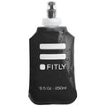 FITLY Soft Flask - 8.5 oz (250 ml) - Shrink As You Drink Pocket Soft Water Bottle for Hydration Pack/Running Vest- Folding Water