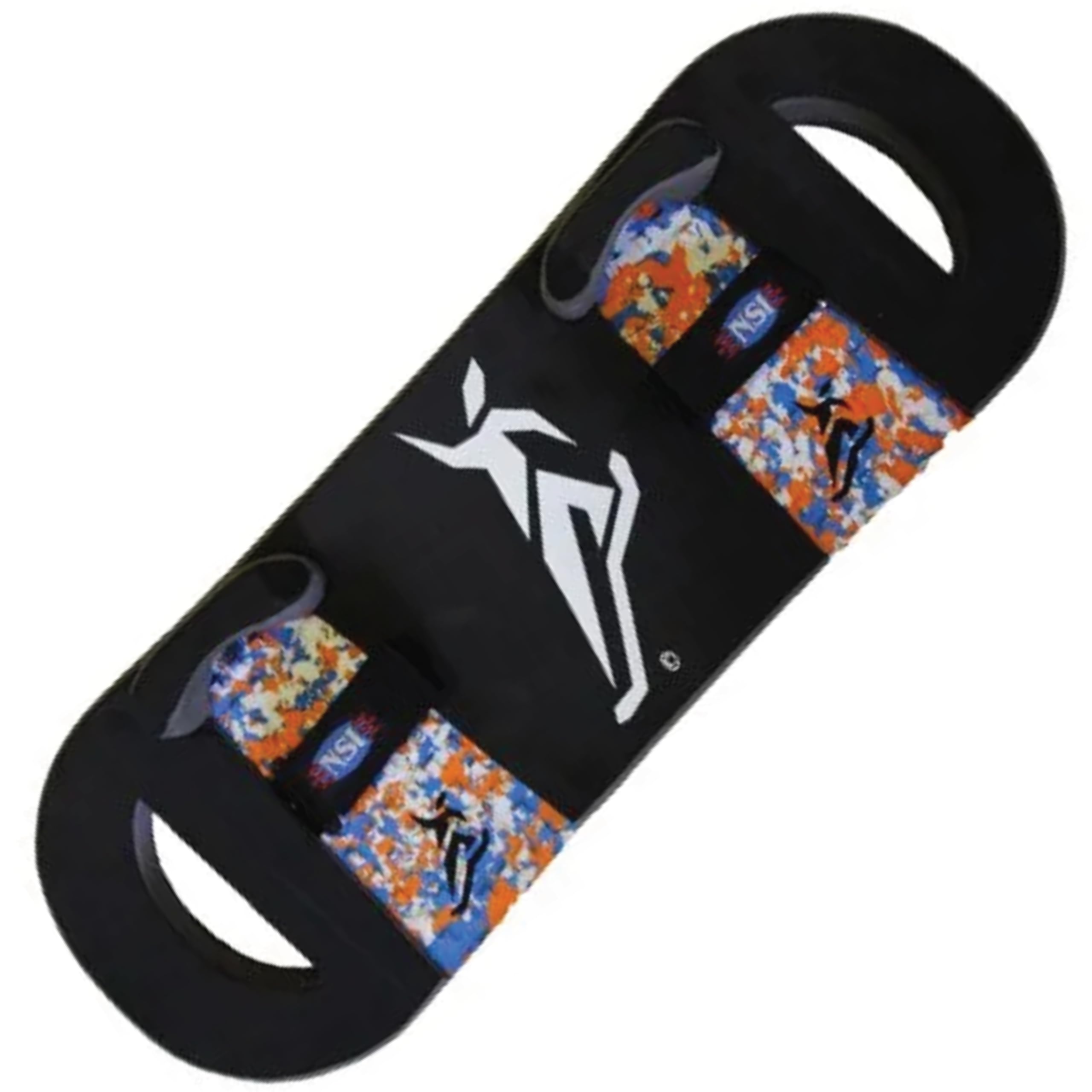 BOUNCEBOARD Classic (Orange Blue Camo) Trampoline Bounceboard Training Board for Air Tricks Balance Trainer Trampoline Skills Pr