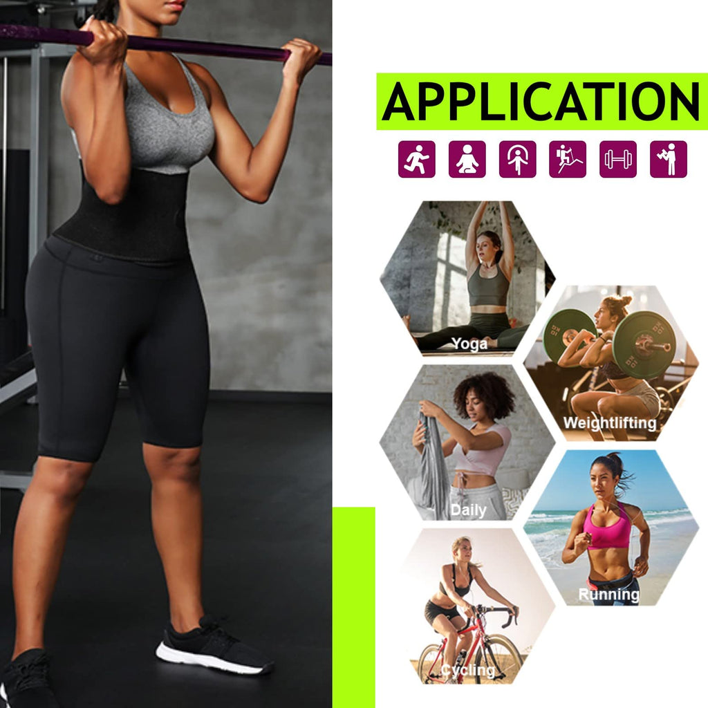 Huiming Sauna Sweat Shorts For Women High Waisted Thermo Waist Trainer Slimming Leggings Pants Body Shaper (Small/Medium)