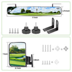 10L0L Newest Golf Cart Mirrors, Folding Side Mirror And Panoramic Rear View Mirror Kit For Yamaha Club Car Ezgo, Eliminate Blind