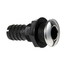 Whitecap Industries S-3803C Stainless Steel/Nylon Thru-Hull With Barb - 1-1/8'' Hose Size, Straight